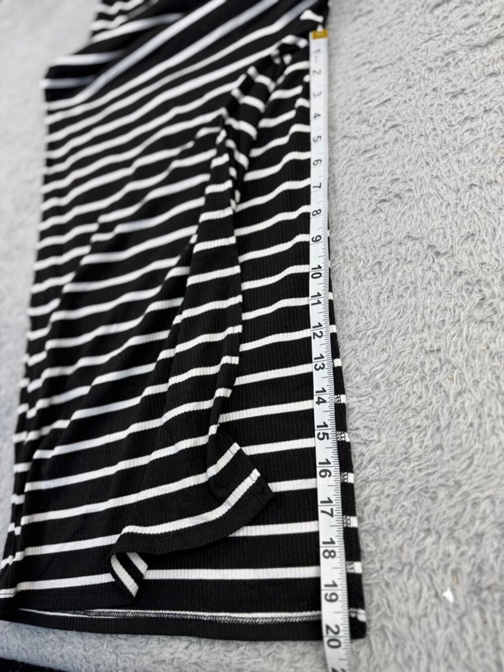 Heart Hips Womens S Black & White Striped Ribbed Maxi Casual Beach Comfort Dress - Picture 11 of 13